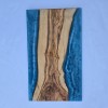 Handcrafted Olivewood or Walnut Blue Resin River Serving Board – Charcuterie & Cheese Board
