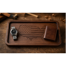 American Flag Wooden Catchall Tray American Flag Wooden Catchall Tray