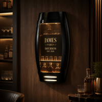 Personalised Illuminated Bourbon Bar Shelf Personalised Illuminated Bourbon Bar Shelf