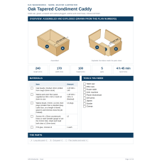 Oak Tapered Condiment Caddy — Build Plans Oak Tapered Condiment Caddy — Build Plans